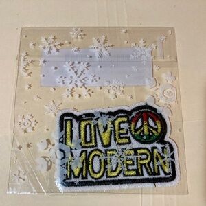 TNK “Love Modern” & Rainbow Peach Sign Iron-On/Sew-On Patch